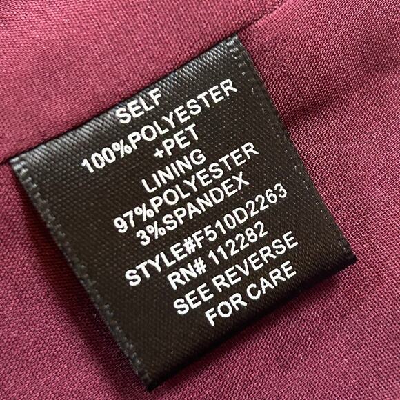 Adelyn Rae Burgundy Sequin Cocktail Dress Size M Holiday Party Asymmetrical Mini - Picture 7 of 8